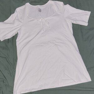 Torrid White Fitted Shirt